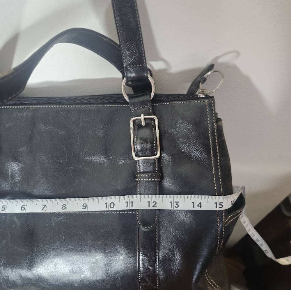 Vintage Black Fossil Laptop Bag - Picture 10 of 13